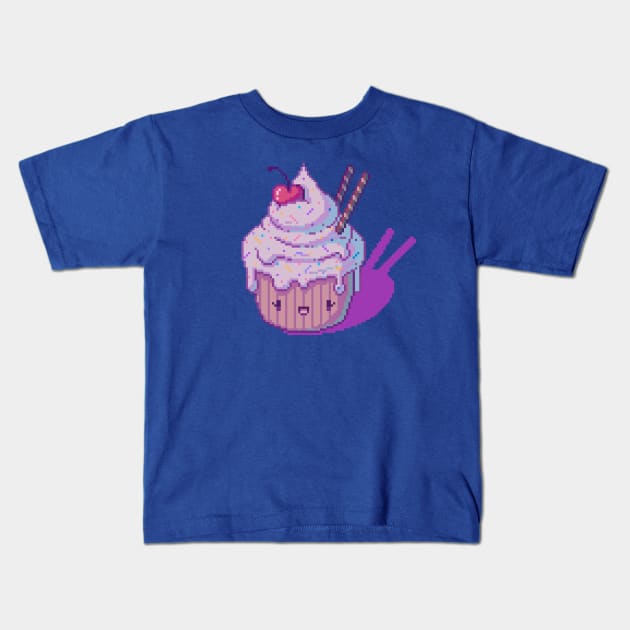 Happy Cupcake Kids T-Shirt by gabdoesdesign